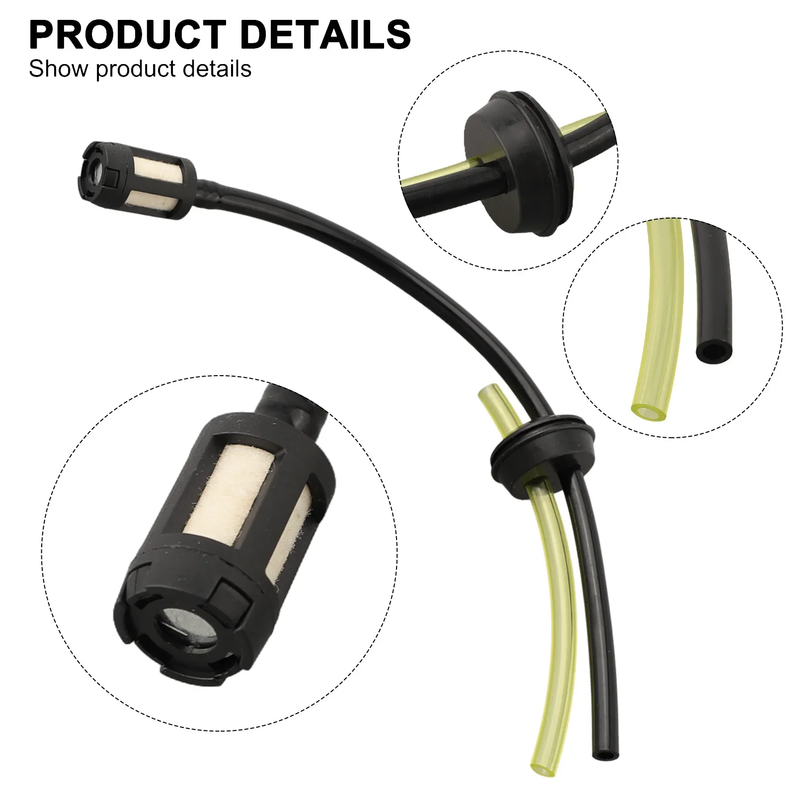 1ชุดท่อน้ำมันเชื้อเพลิงพร้อมถังกรองชุดและชุดกรอมเม็ทสำหรับสวนกลางแจ้งเครื่องตัดหญ้าอุปกรณ์เครื่องมือไฟฟ้า