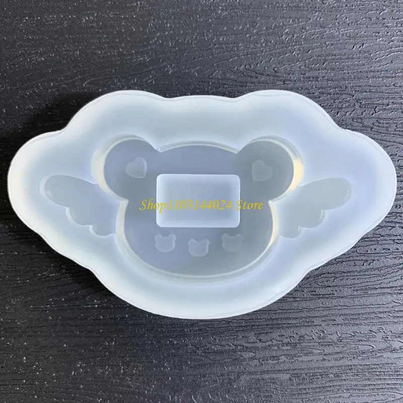 

N5KE Diy Epoxy Angel Bear Bowknot Mould Pendant Silicone Ornament Mold