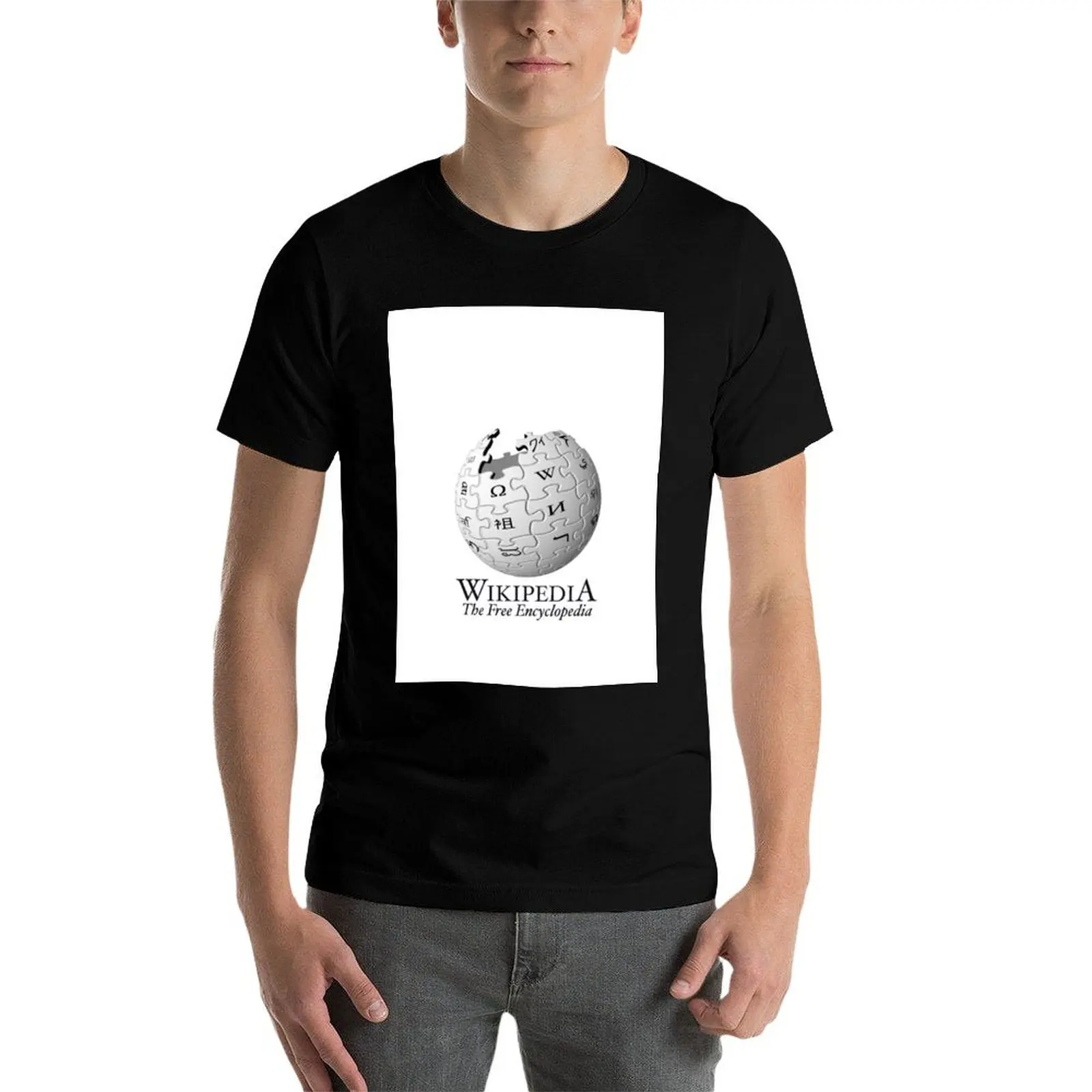 ويكيبيكا شعار تي شيرت القطن تي شيرت عالية الجودة رجل تي شيرت فاخر رجل تي شيرت للرجال عادية تي شيرت