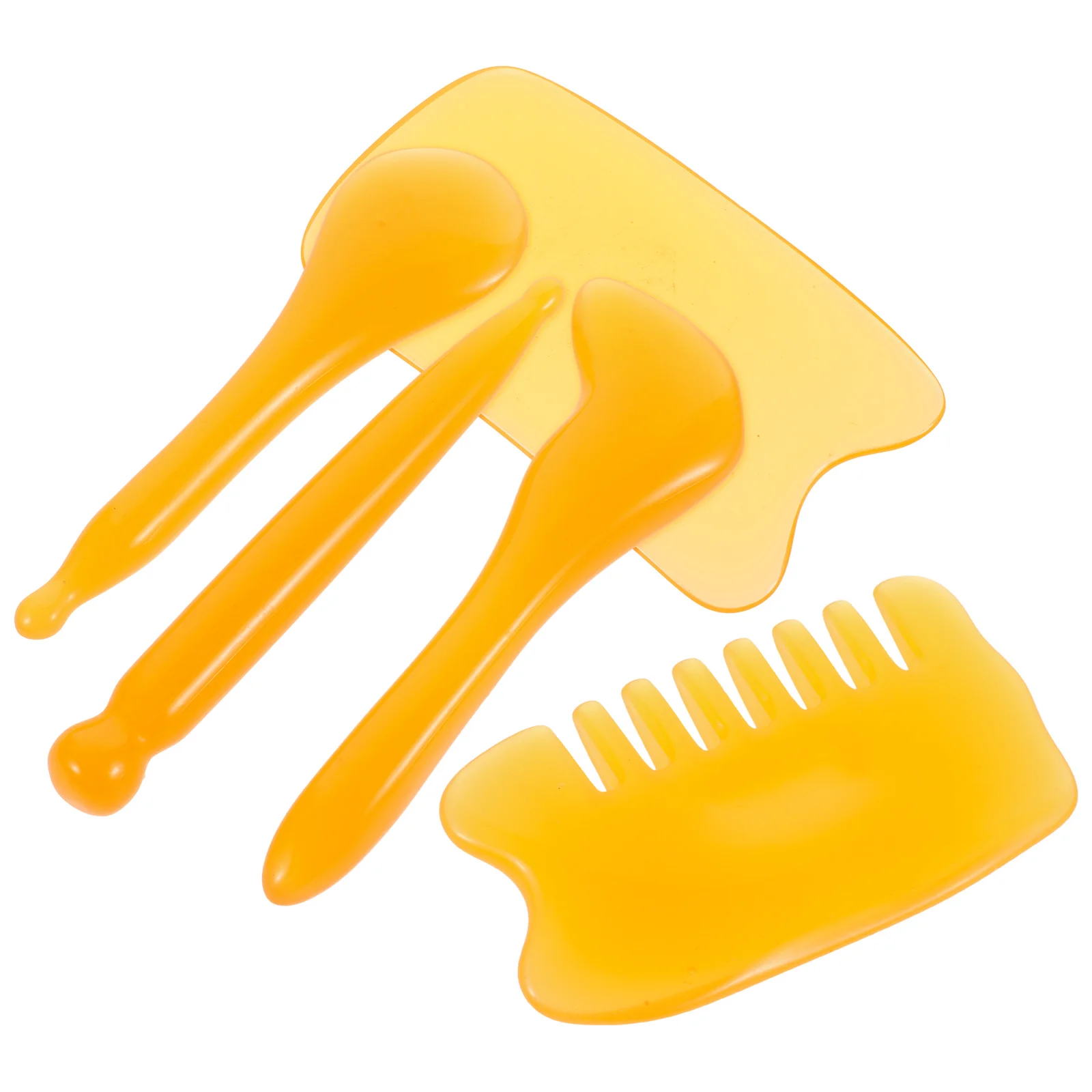 

1Set Resin Gua Sha Tool Set for Face Body Massage Multifunction Scraper Acupoint Pen Muscle Scraping Stick Comb Portable