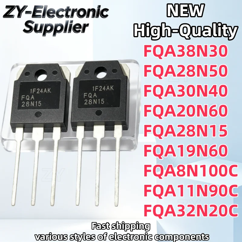 TO-3P【5PCS】FQA38N30 FQA28N50 FQA30N40 FQA11N90C FQA20N60 FQA28N15 FQA19N60 FQA8N100C FQA32N20C