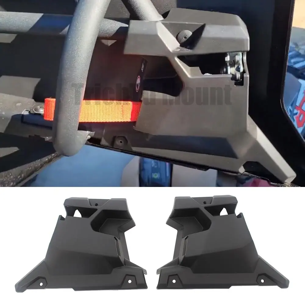UTV Accessories for Can-Am Maverick X3 Max Turbo R RR 2017-2022 1Pair Rear Door Latch Covers Guards Matte Black Left and Right