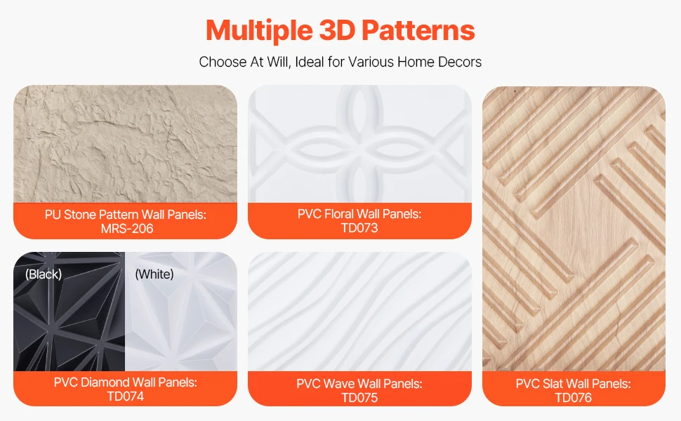 VEVOR 3D Wall Panels 4Pack 48x24in PU Natural Stone Imitation Wall Art Tiles Interior Home Decor for Ceiling Bedroom Gaming Room