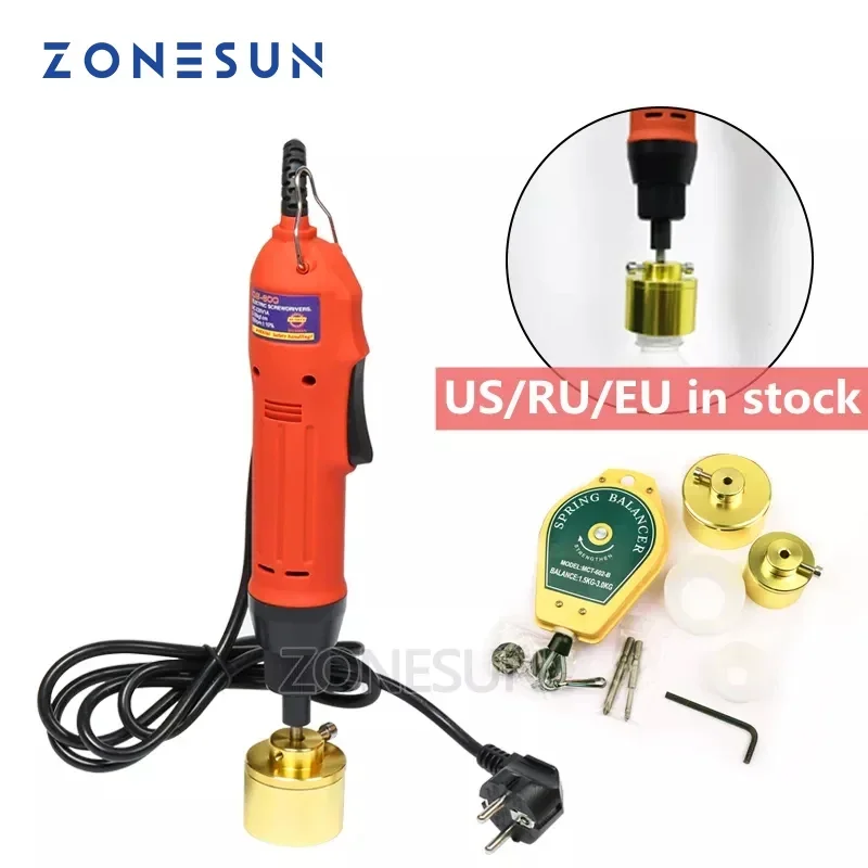 

ZONESUN Manual electric Capping Machine for screw cap vial bottle screw capper plastic bottle capping machine capper(10-50MM)