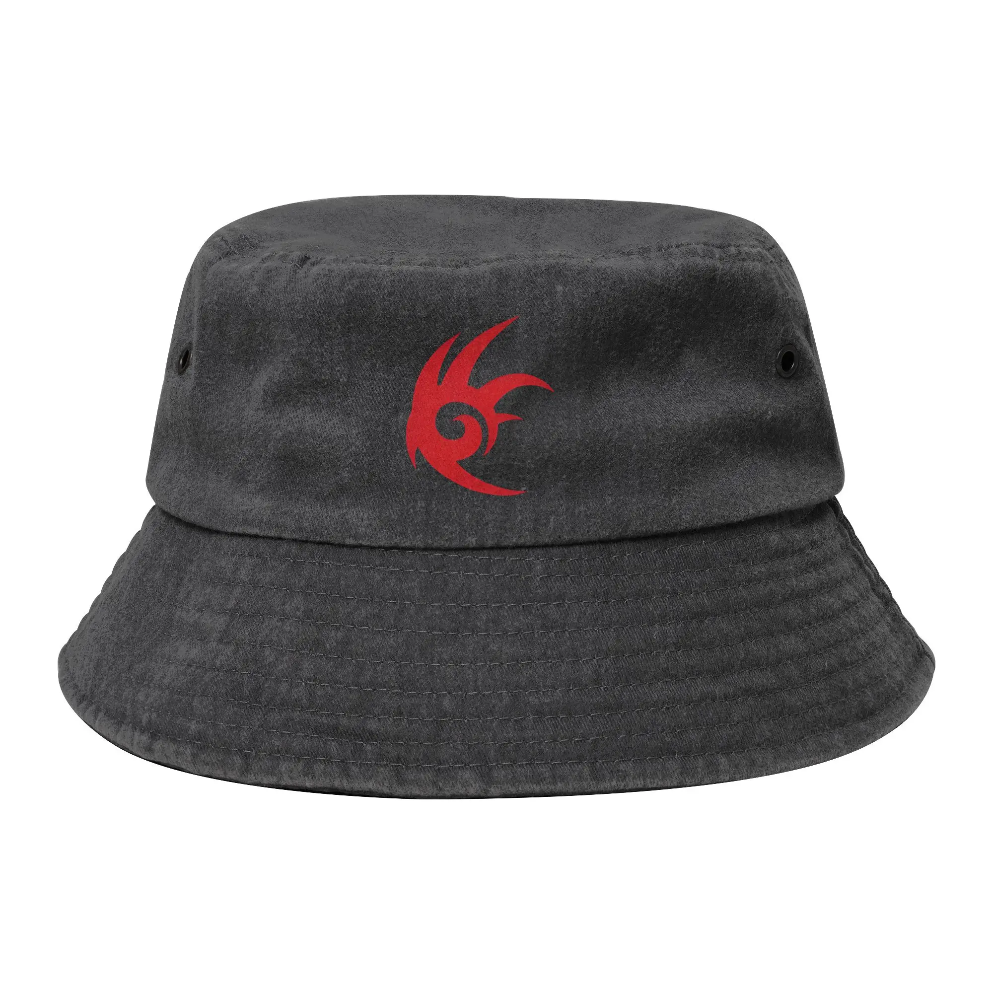 Hedgehog Shadow Bucket Hats Unisex Outdoor  Distressed Cotton Fisherman Hats Summer Boonie Hat