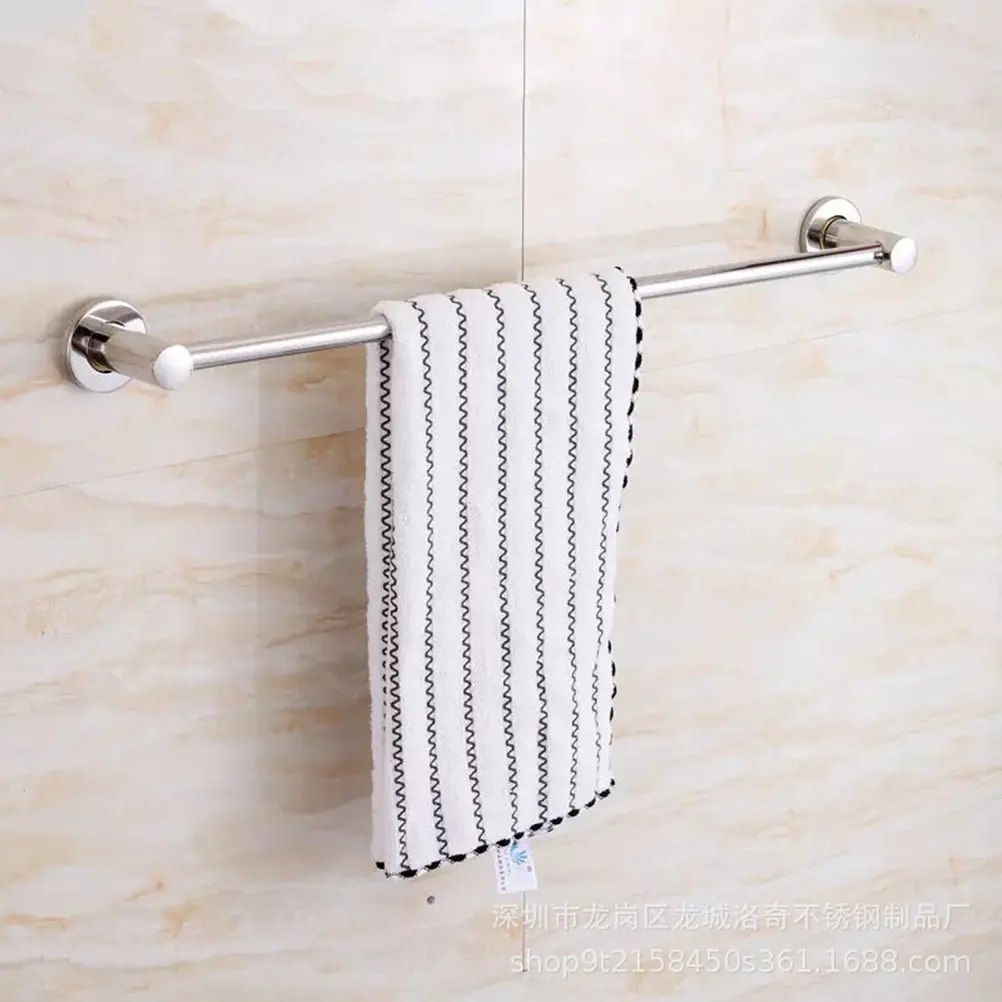 50Cm Stainless Steel Rustproof Towel Rail Heavy Duty Bathroom Kitchen Garden Shed Mount Pole Holder Corrosion Resistant Durable