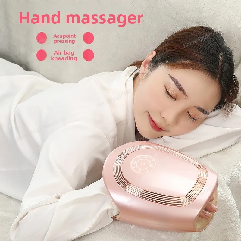 Household Mechanical Intelligent Hot Compress Charging Finger Portable Electric Physiotherapy Instrument Hand Massager Portable