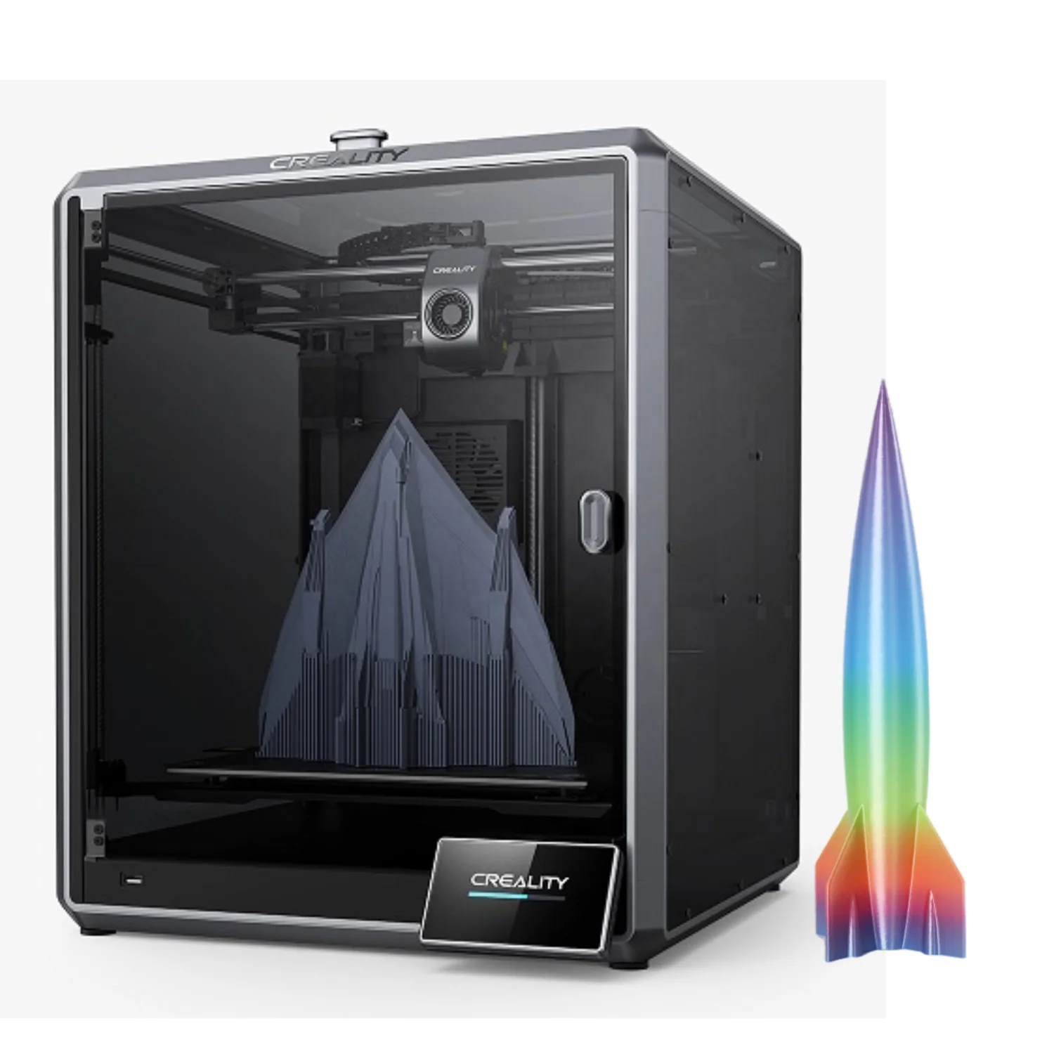 Creality Ready To Ship K1 Max Fast Speed 600mm/s Auto Leveling Enclosed Large Core-xy Desktop Industrial FDM 3D Printer