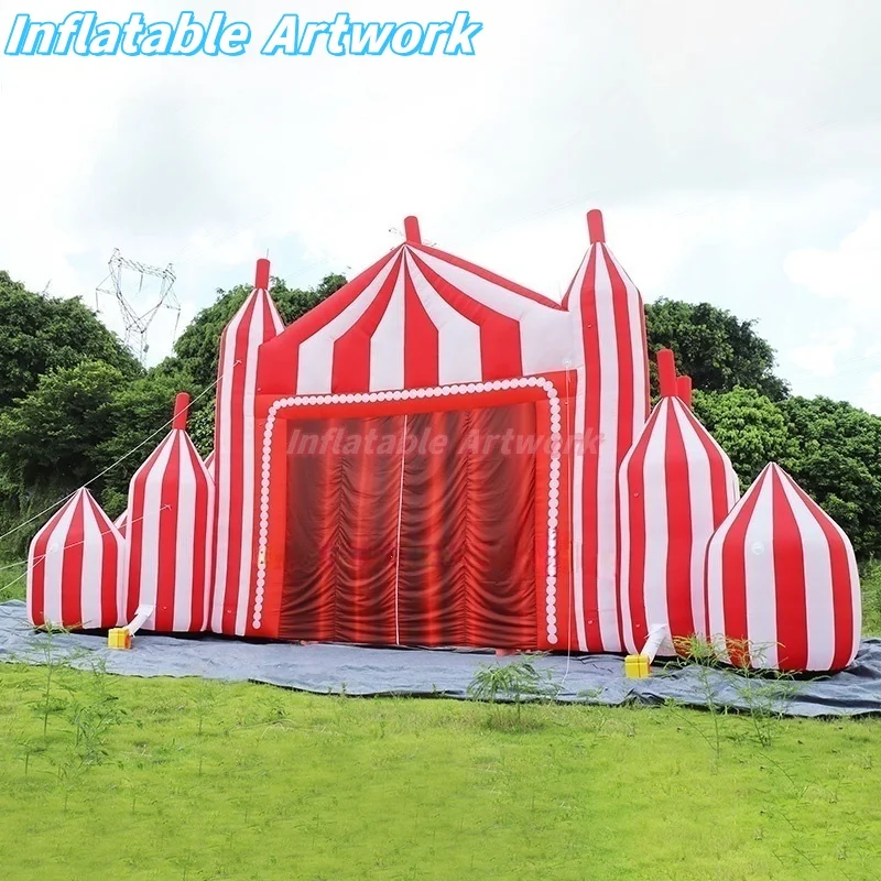 Bespoke Huge Inflatable Circus Theme Backdrop Design for Grand Reception Stage Decoration Toy