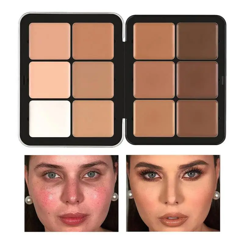 Concealer Make-Up Palet 12 Kleuren Concealer Waterdicht Lang Verblijf Professioneel Foundation Palet Lichtgewicht Vrouwen Schoonheid Tool