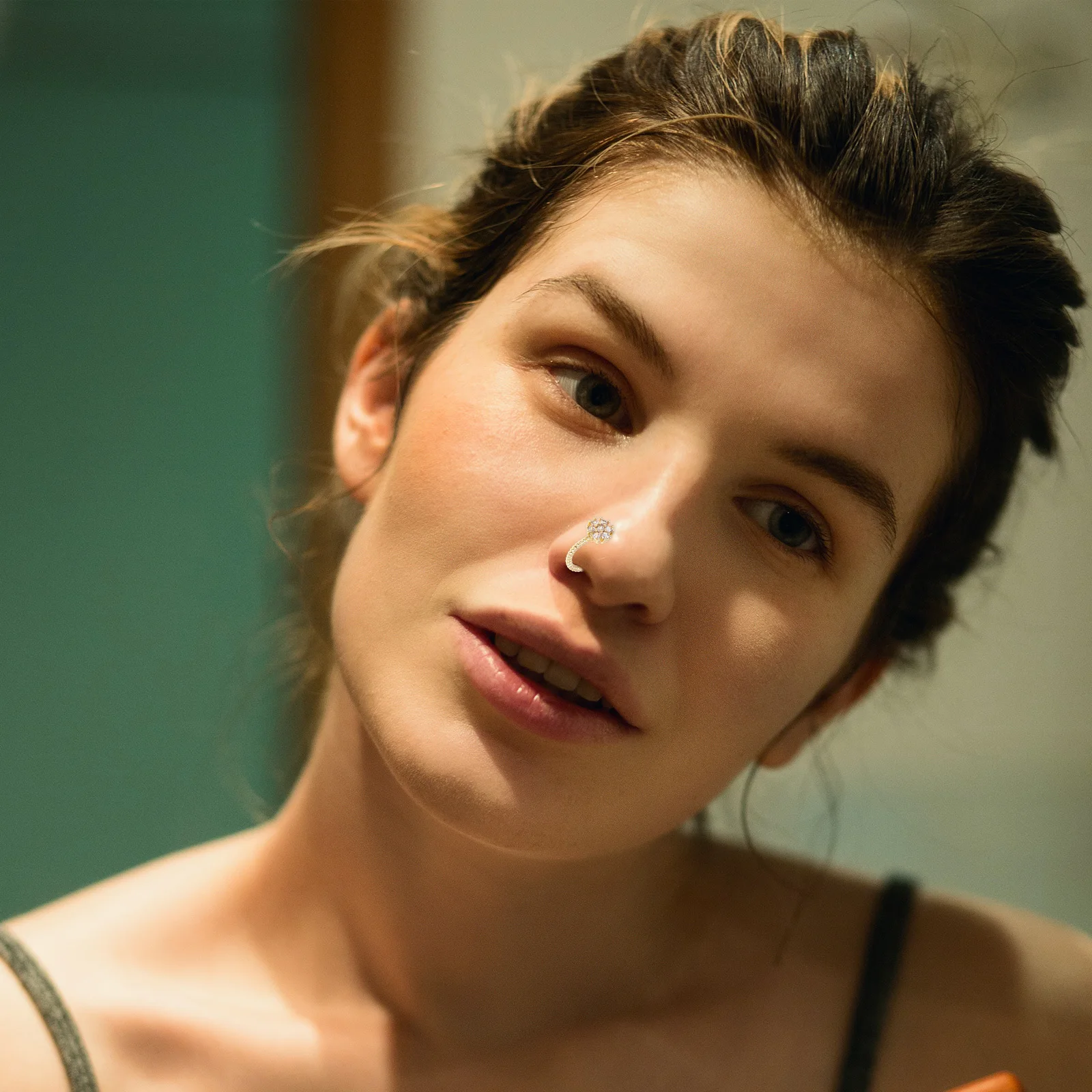 7pcs Golden Nose Rings Non-Piercing Fashion Jewelry For Women Men Fake Septum Clip Body Decor Party Festival Copper Nose Ring
