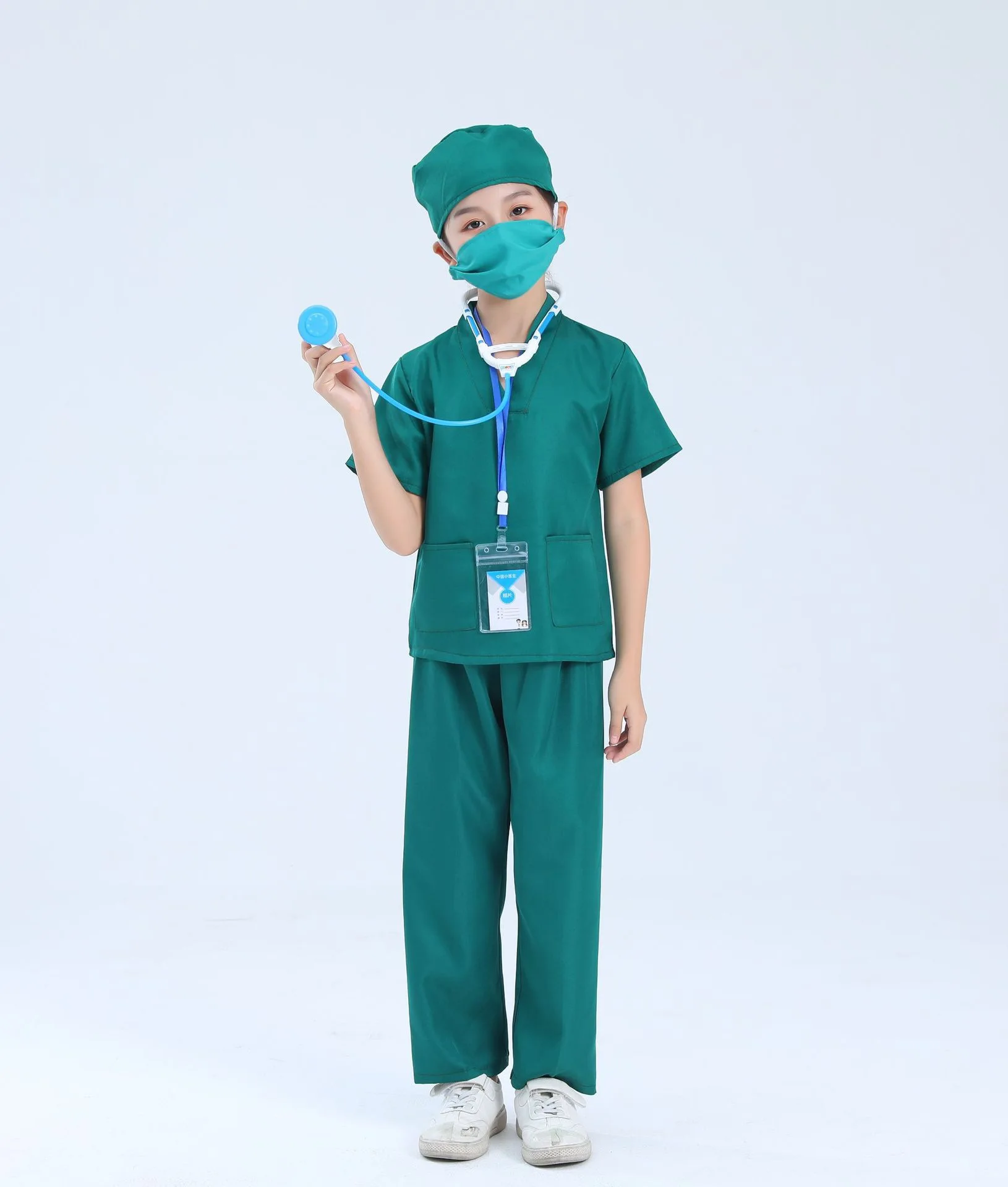 Costume d'Halloween de docteur pour garçons et filles, kit de jeu de simulation avec blouse de laboratoire, sac de transport, accessoires Kiev illage