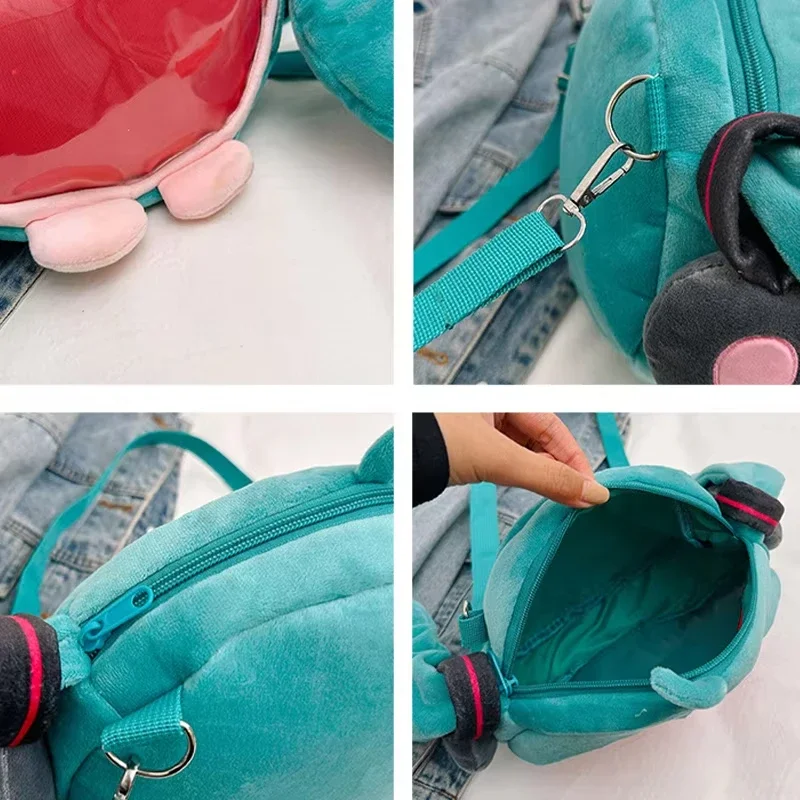 Hatsune miku anime transparente ita mochila nova kawaii pelúcia bolsa de ombro cosplay exibição escola estudante acessórios moda