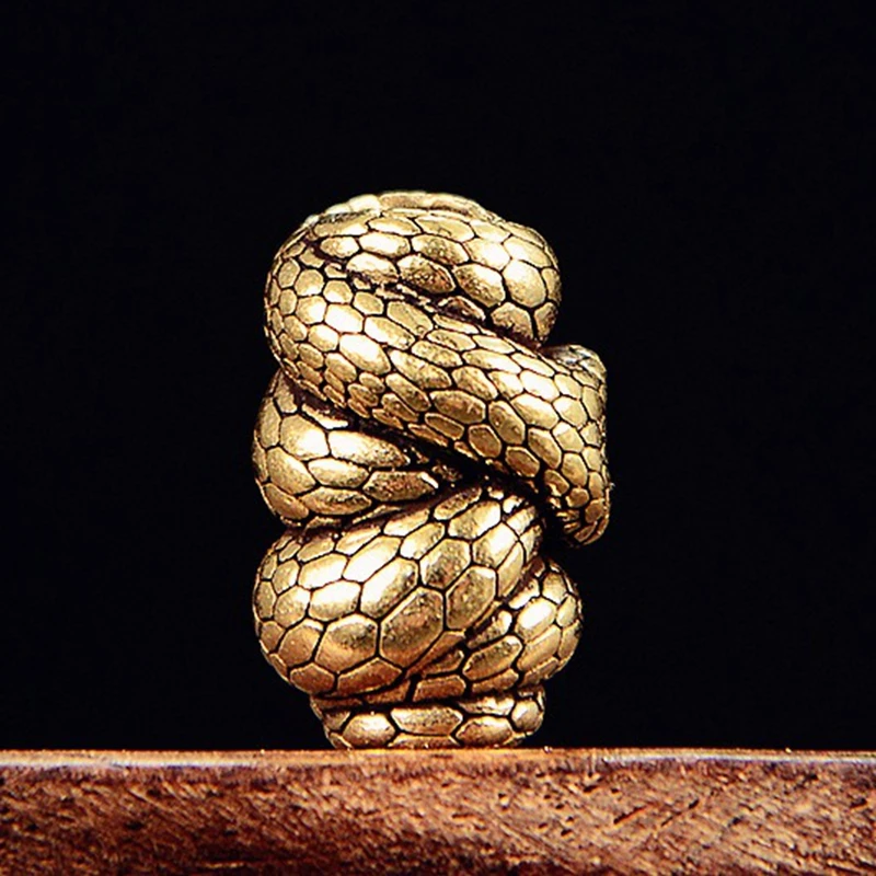 النحاس بيثون أفعى الجرسية سكين الخرز DIY EDC مظلة حبل الحبل Paracord أساور ثعبان المعلقات مجوهرات اكسسوارات في الهواء الطلق