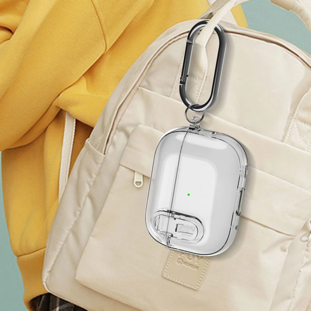 Funda transparente de cristal para auriculares Bluetooth inalámbricos para Airpods Pro 2 2. ° TPU cubierta de bloqueo de interruptor transparente