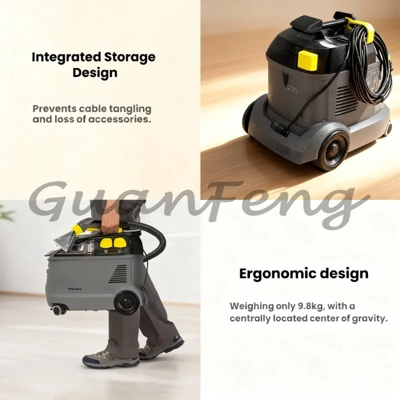 Powerful Suction Hot Water Spray Vacuums, Portable Commercial Cleaners, Decontamination and Surface Cleaning Tasks