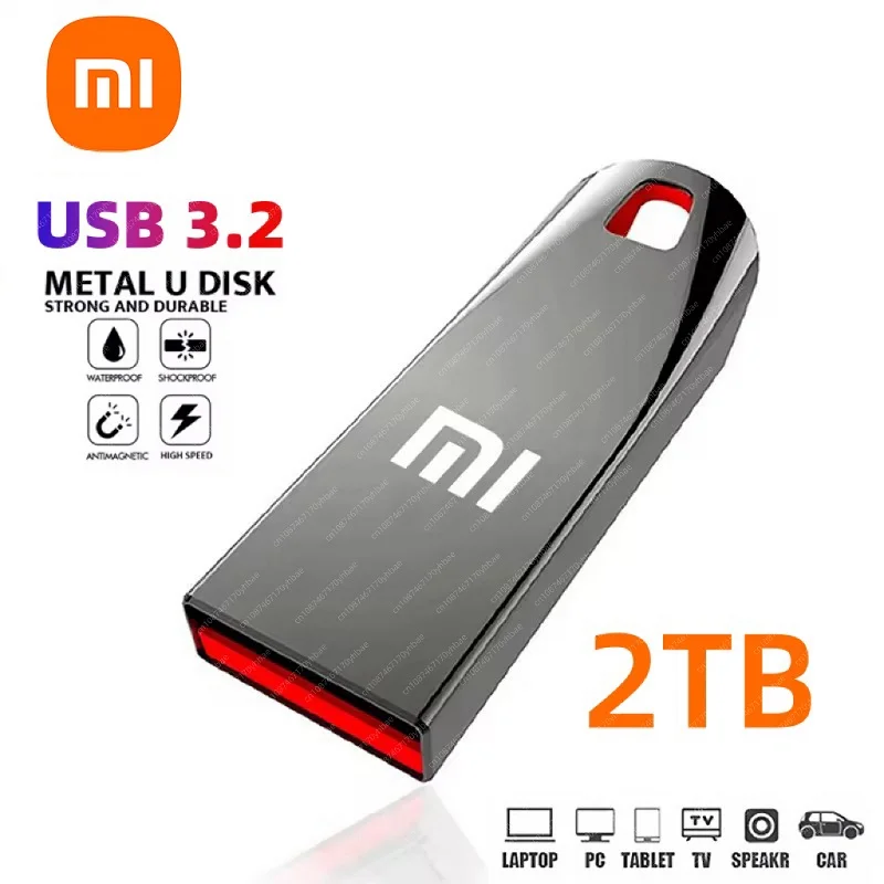 샤오미 초고속 금속 전송 U 디스크 펜 드라이브, 2TB 플래시 드라이브, USB 3.2, 1TB 방수 C 타입 플래시 디스크, 2024 신제품