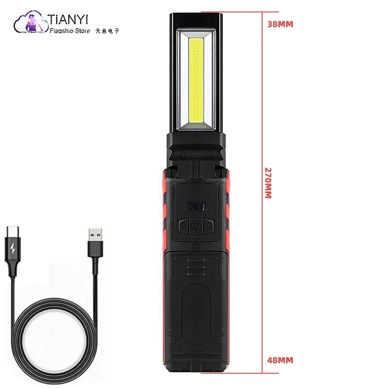 led work light folding charge cob multi-function magnet tent light Outdoor flashlight Car repair light