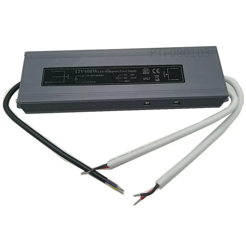 400W 12V Waterproof lighting transformer AC12V power supply IP67 IP68  outdoor waterproof drive power adapter