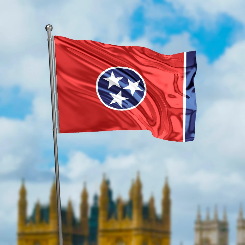 3x5 Ft Tennessee Flag Vivid Color and Fade proof a state of the United States Flags Polyester with Brass Grommets 3 X 5 Ft