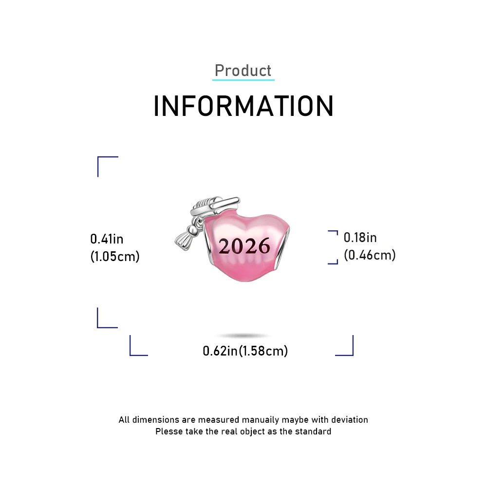 New 925 Sterling Silver Happy Graduation Series Pendant Charm Bead Fit Original Bracelet Necklace DIY Women Man Fine JewelryGift
