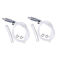 2 Pcs Durable Motorcycle Brake Bleeder Hose Kit Hydraulic Brake Fluid Bleeder Valve Tube Bleeding Tool Kit