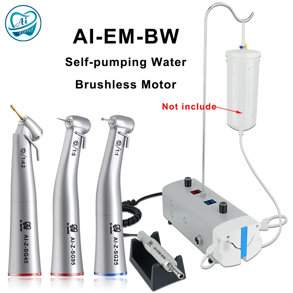 

Dental Implant Self-water Pumping Irrigation Water Brushless Motor E-type Surgery Instrument Kits Non-optic AI-EM-BW