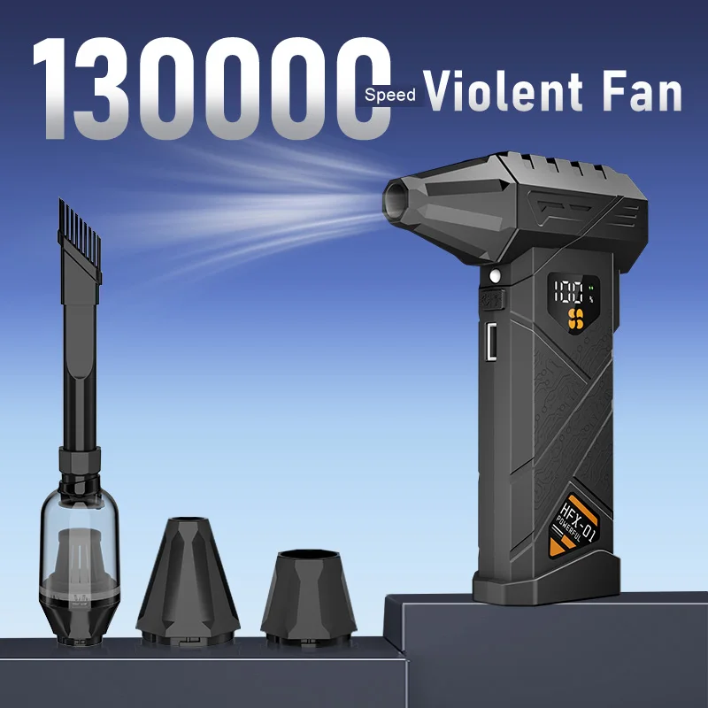 

HFX-01 Brushless Turbo Jet Fan Blower 130000rpm Powerful Electric Air Blower Wind Speed Adjustable Dust Cleaner Violent Fan