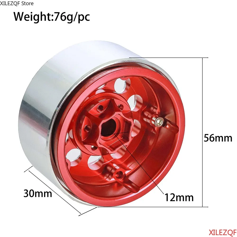 1.9 Inch Metal Wheel Rims for TRX4 SCX10 Redcat Gen8 RBX10 VS4-10 RC Rock Crawler -1- 4PCS, Multicolor