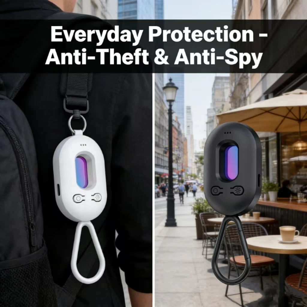 

Anti-Spy Camera Detector & Item Finder | Works with Apple Find My Door/Window Vibration Alarm Hidden Camera Scanner For Hotel