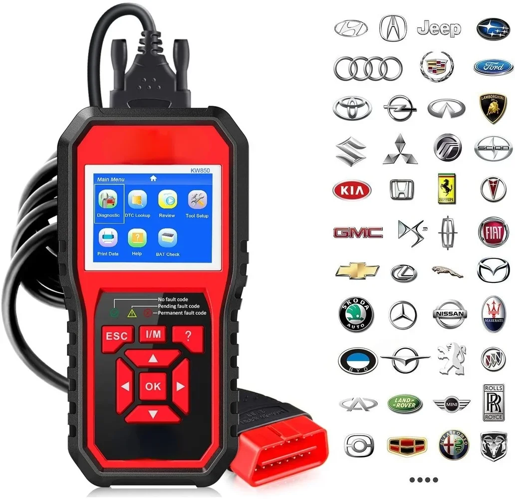 KW850 Professional OBD2 Scanner Auto Code Reader Diagnostic Check Engine Light Scan Tool For OBD II Cars After 1996 (Original)