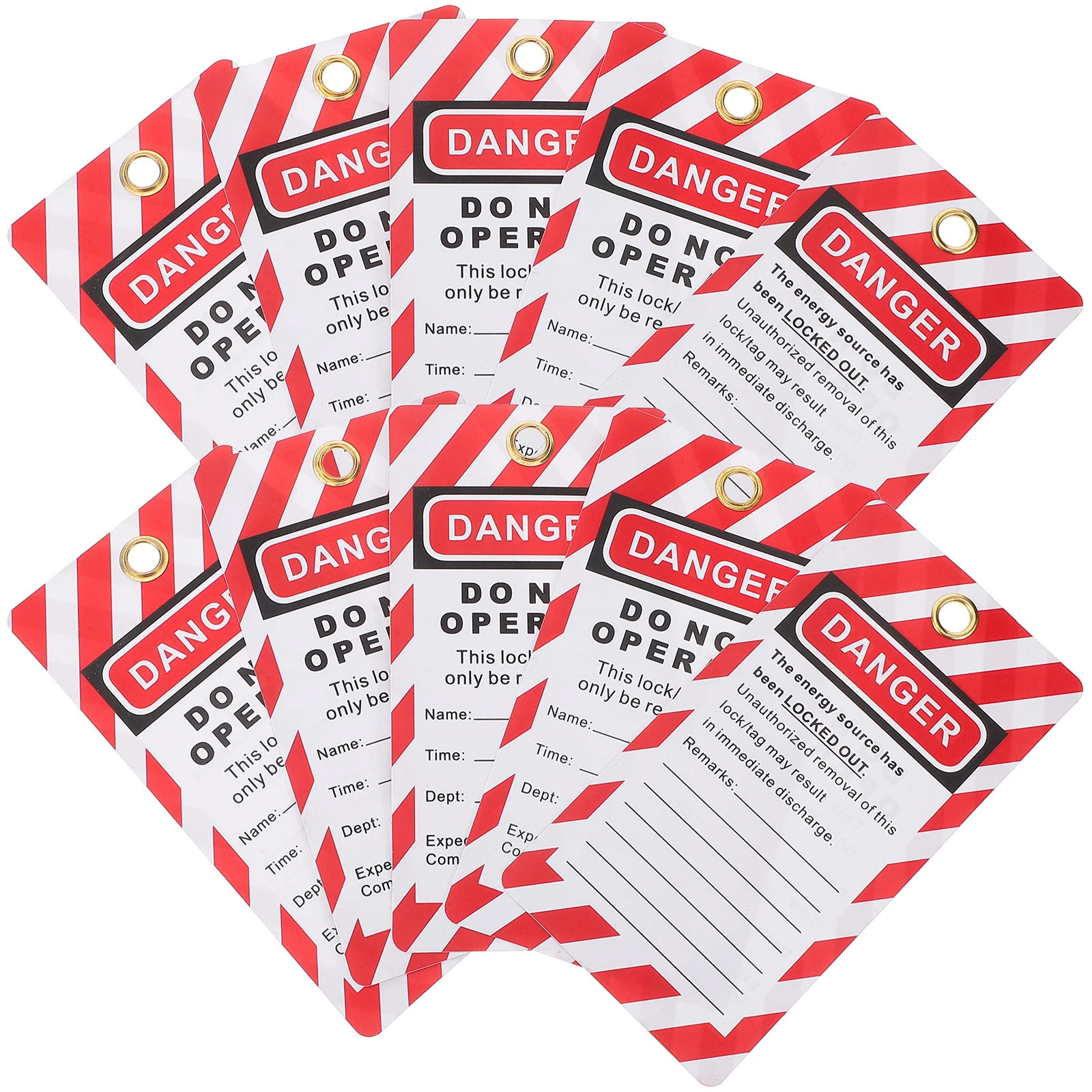 

10pcs Danger Safety Tags Repair Required Plastic PVC Warning Equipment Do Not Operate Tags Traffic Signs