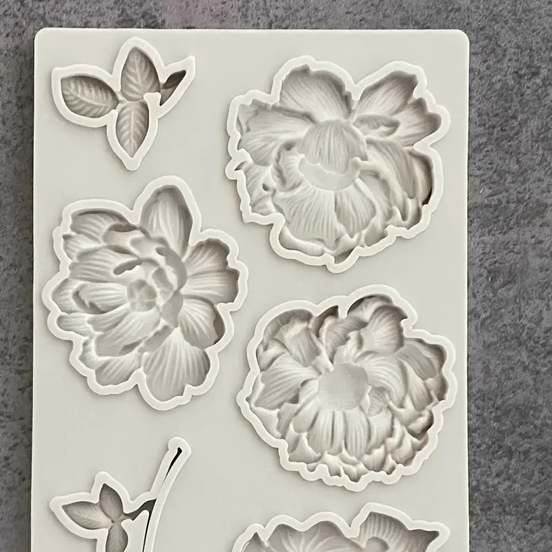 8 Cavity Flower Silicone Mold Fondant Candy Chocolate Mould Baking Tools Epoxy Resin Plaster Mould Cake Decoration Accessories