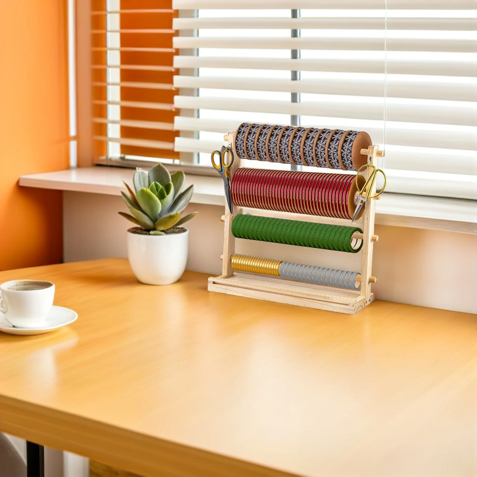 

Wooden Thread Spool Organizer Rack For Sewing Knitting Embroidery Ribbon Storage Stand Yarn Holder Bobbin Rack Tabletop