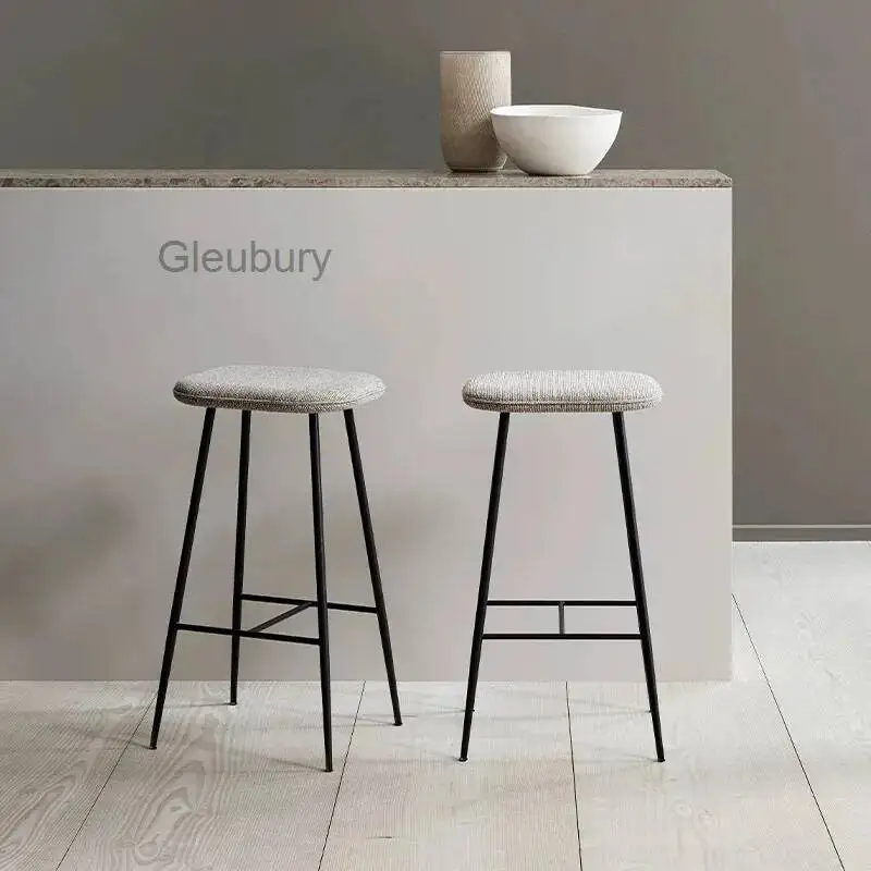 

Design Gray Bar Chairs Minimalist Living Room Accent Height Bar Chairs Comfortable Soft Sillas Para Comedor Unique Furniture