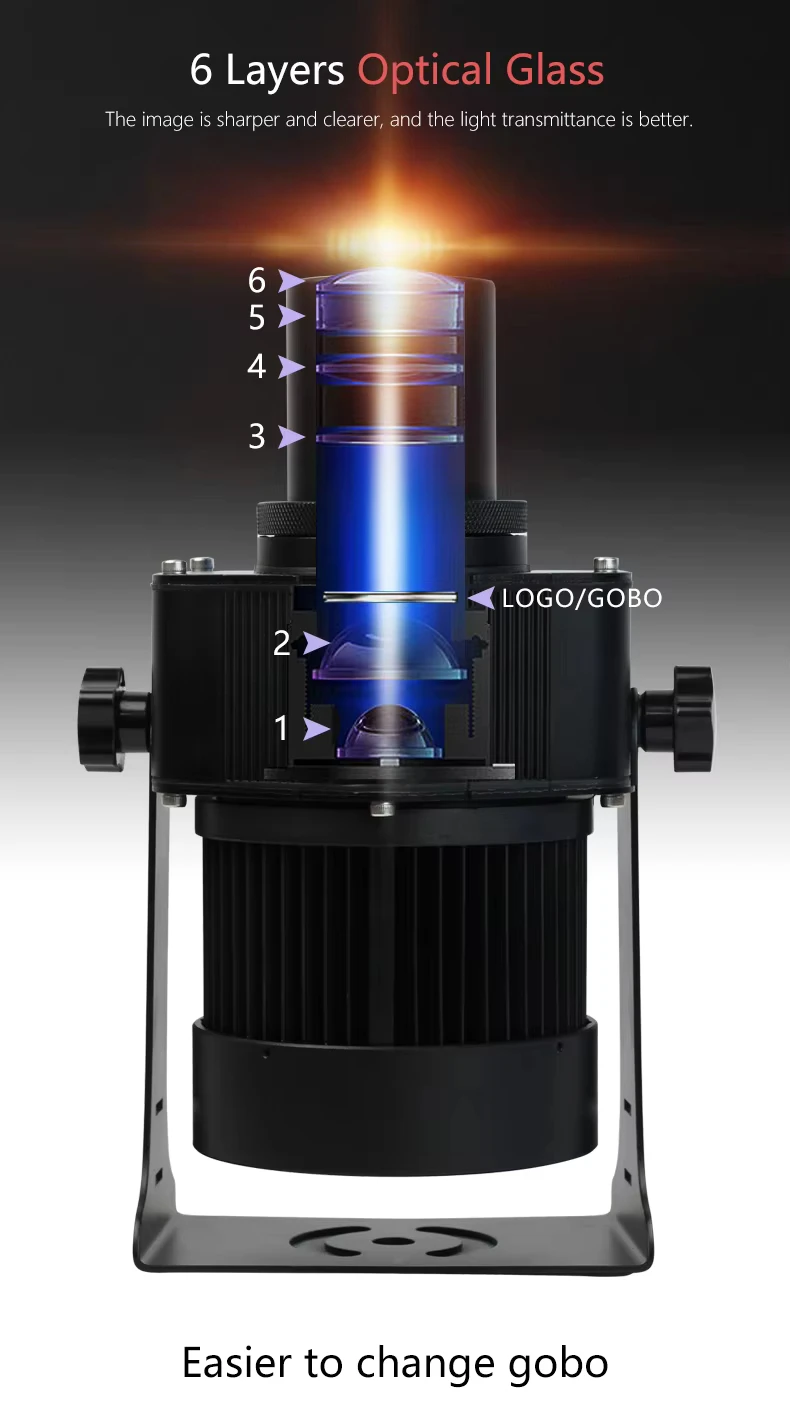 جهاز عرض بشعار خارجي مقاوم للماء OPT-LG-150W