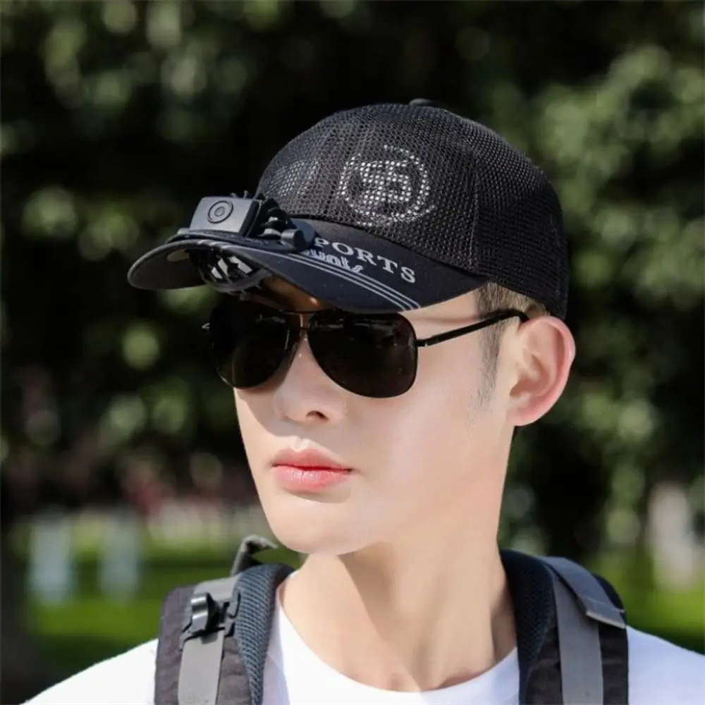 New Fan Hat Adjustable Baseball Cap Adult USB Charging Men\'s Fishing Hat Anti-UV Sun Hat Summer Outdoor Sun Protection Hat