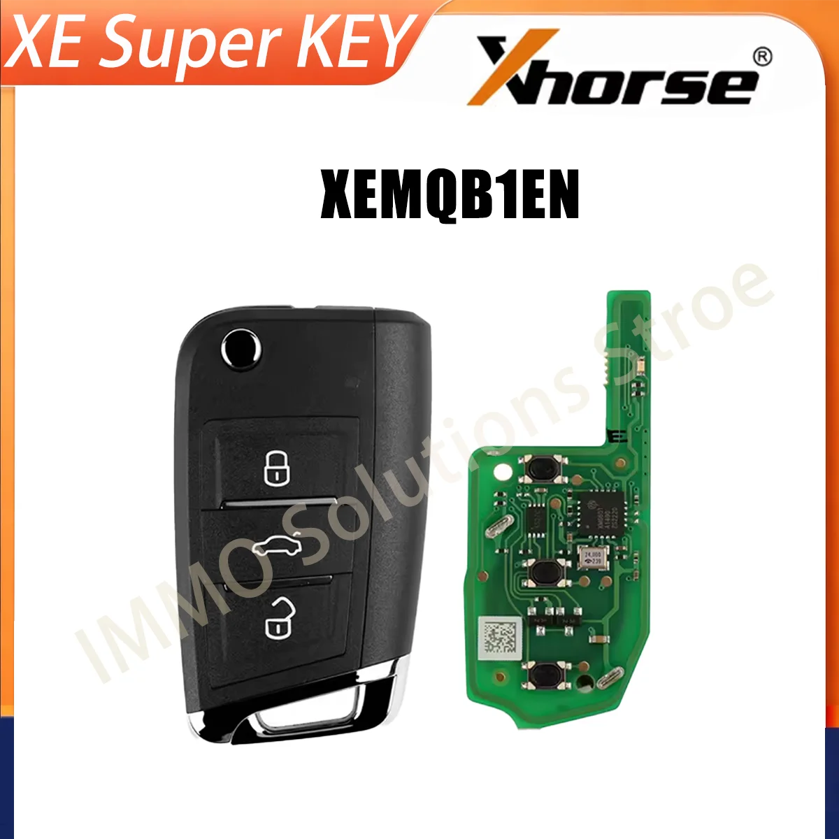 Xhorse XEMQB1EN Remote Key MQB Style 3 Buttons Built-in Super Chip