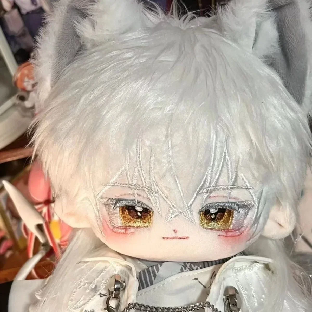 TOUKEN RANBU Tsurumaru Kuninaga 20cm Cotton Doll Handsome Boy Plush Dress UP Puppet Xmas Gift Animation Gift for Children Adults