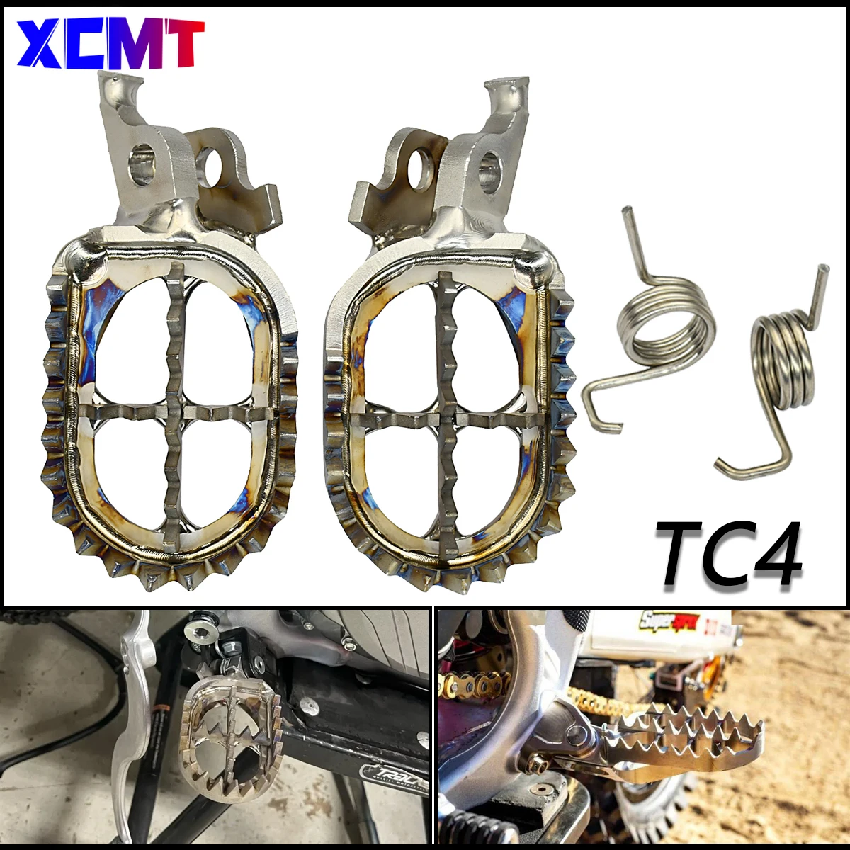 Motorcycle Titanium Alloy TC4 Foot Rest Pegs Footrest Footpeg For HONDA CRF250R CRF450R CRF250X CRF450X CRF 150R  250R 450R 250