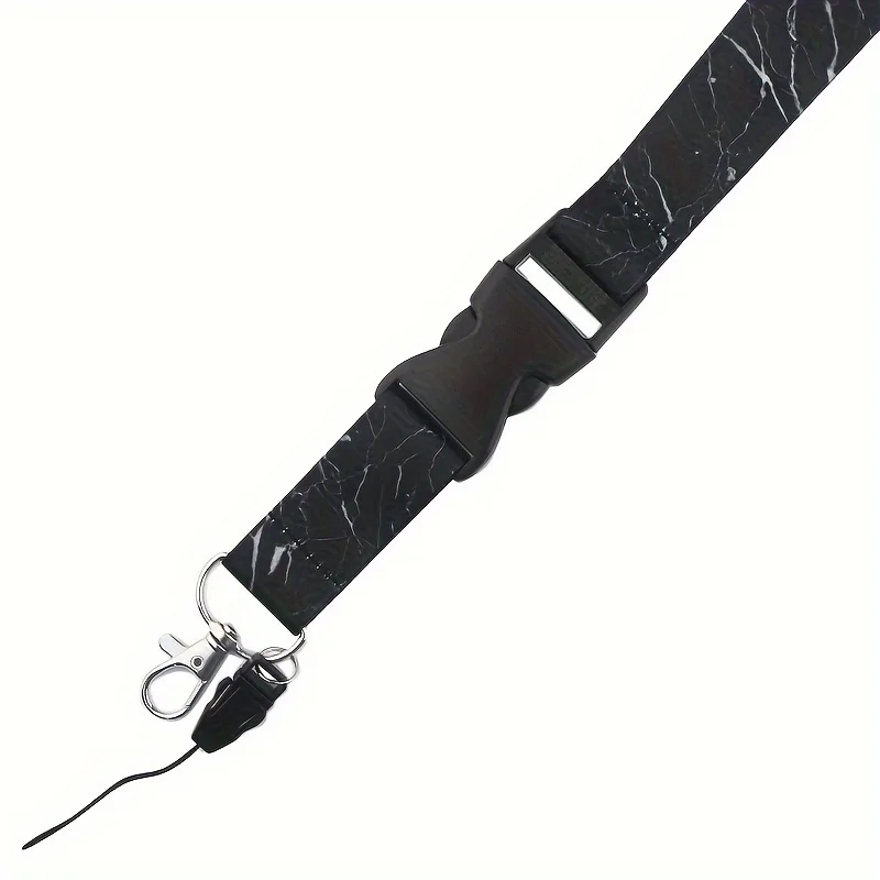 Handy-Lanyard, modisch, schwarze Marmor-Schnalle, Umhängeband, Schlüsselanhänger, Lehrer-Lanyard für Ausweishalter, Schlüssel, Schlüsselanhänger, Geschenk – Detail 2