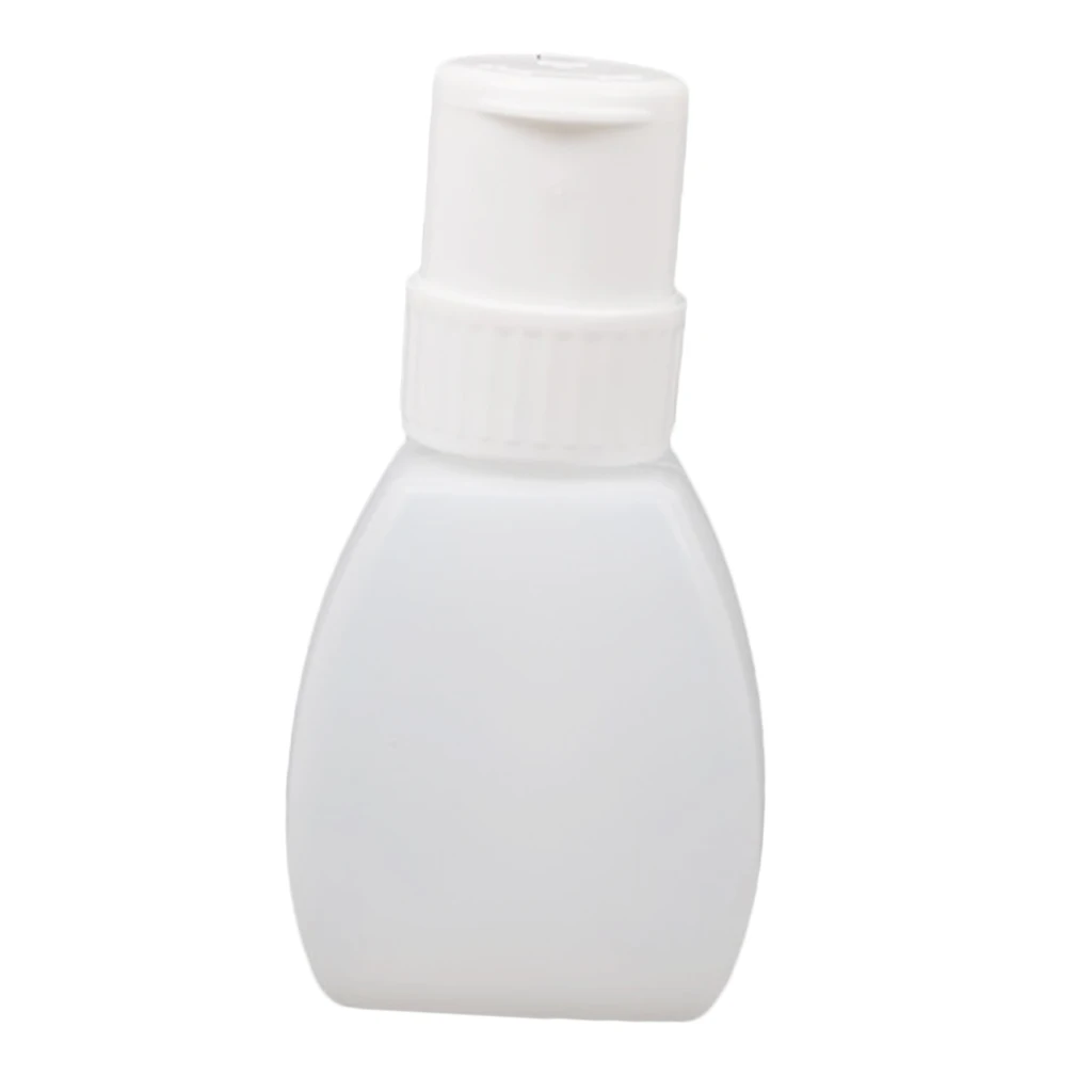 Plastic Empty Nail Polish Remover Pump Dispenser Acetone Push Down Bottle Square White Square