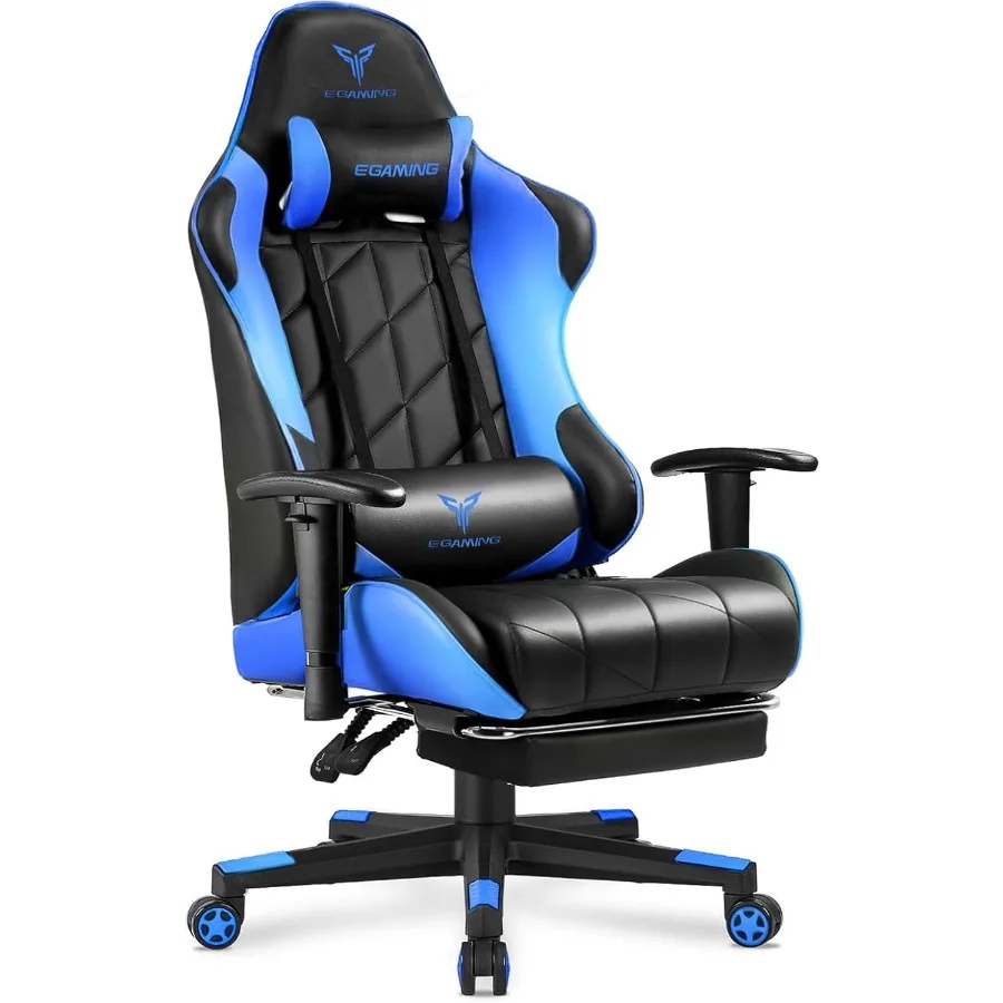 كرسي ألعاب مع مساند للذراعين قابلة للتعديل ثلاثية الأبعاد بتصميم مطبوع على شكل بقرة كرسي مكتب مريح مع كرسي كمبيوتر عالي الظهر مع مسند للقدمين #1