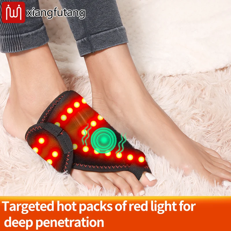 

Carbon Fiber Portable Red Light Electric Heating Foot Protector - Vibration Massage Relieves Foot Numbness, Stiffness and Pain