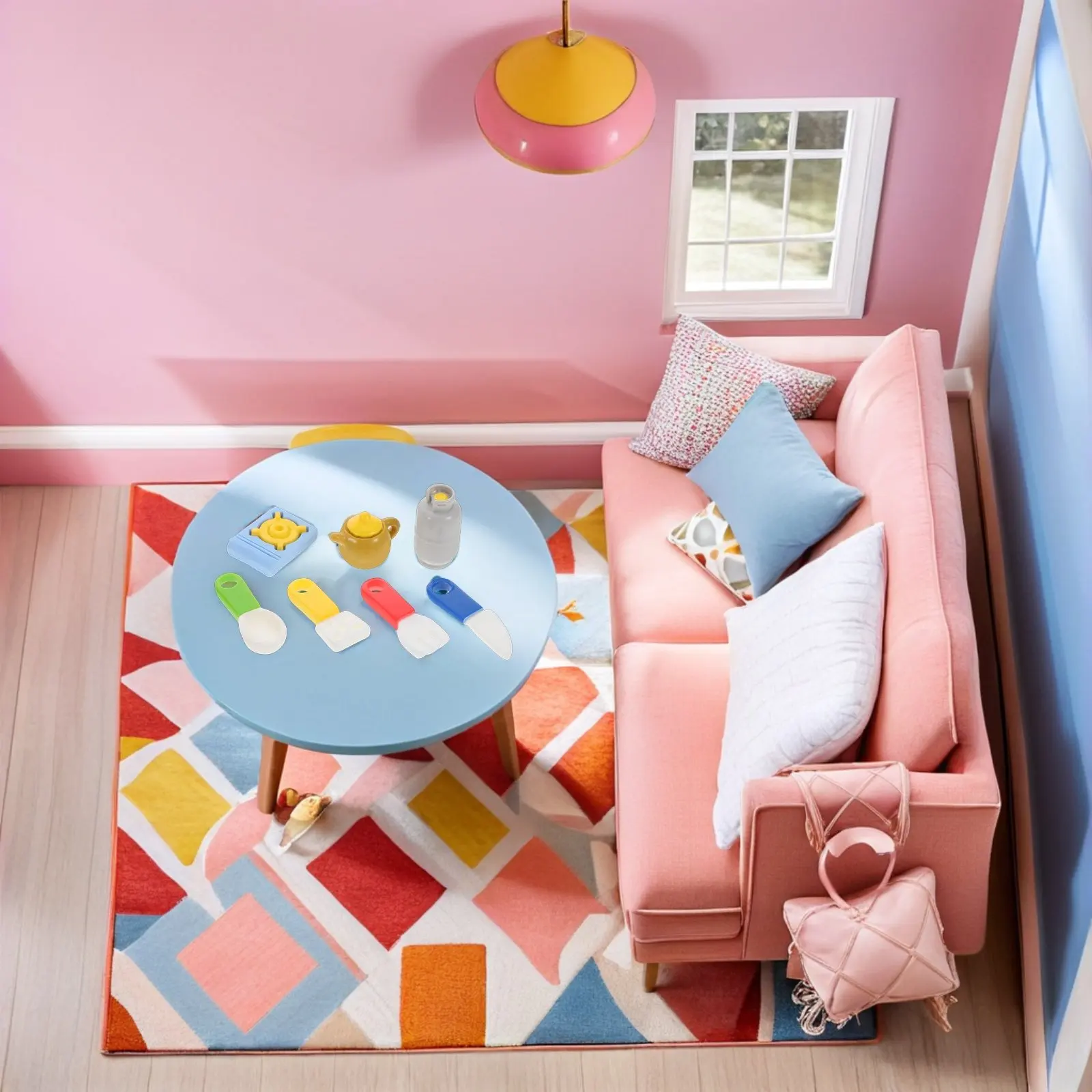 

6 наборов миниатюрных кухонных принадлежностей для ролевых игр, имитация кухонной утвари, набор для кукольного домика, миниатюрный кухонный набор