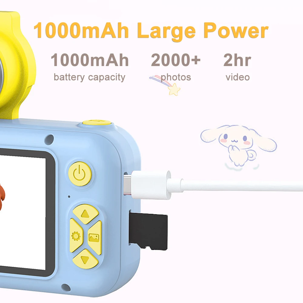 أطفال كاميرا الأطفال كاميرا رقمية مع عدسة الوجه 1080P 2.4 بوصة HD شاشة مسجل فيديو كاميرا للطفل هدية عيد ميلاد