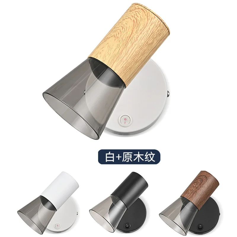 

Wall Light Replaceable Mirror Lamp Wood Grain Home Kitchen Island Dining Living Room Bar Cafe Sconces Fxture