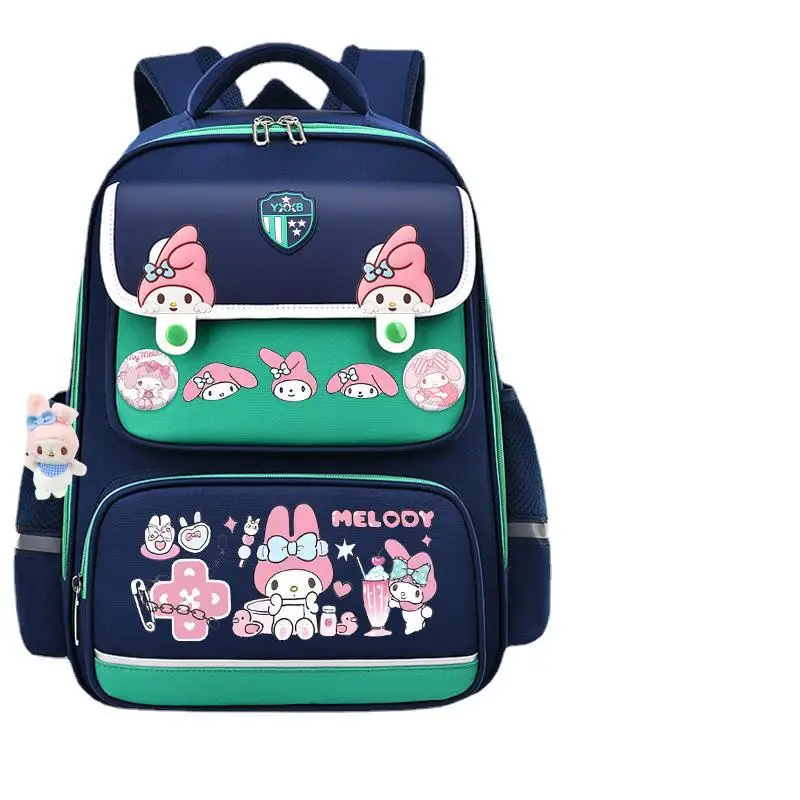 Sanrio New Melody Student Schoolbag Cute Cartoon Casual and Lightweight Large Capacity Backpack