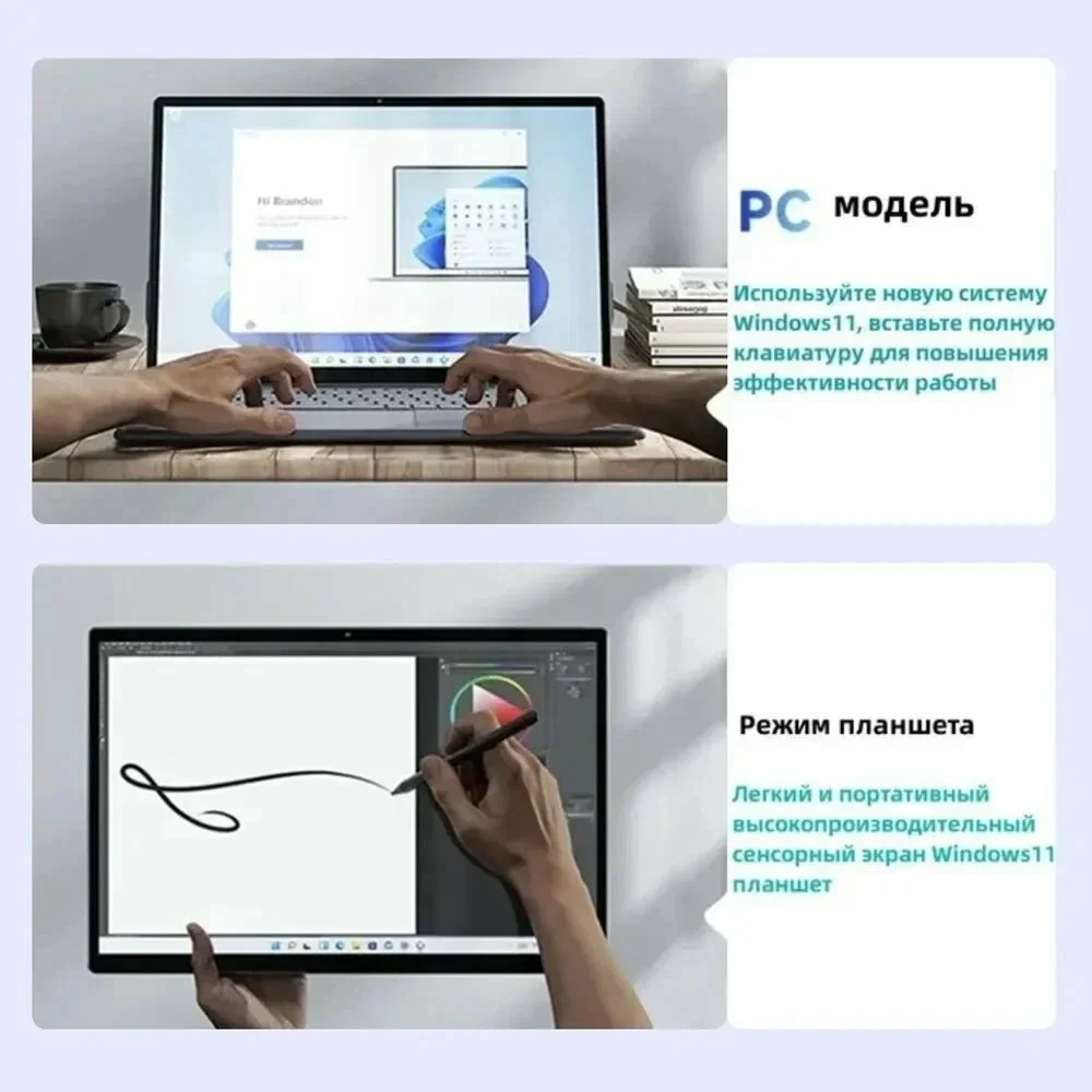 2025 Computer portatile tablet portatile 2 in 1 Intel N4020 Touch screen da 11,6 pollici Notebook 8 GB 128 GB-1 TB SSD Windows 11 Pro PC