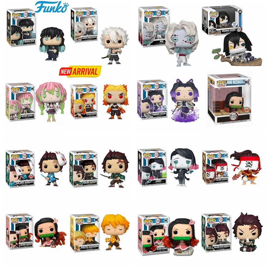 FUNKO POP 25 стилей рассекающий демонов энму 1158 # KANROJI 1306 # IGURO 1395 # NEZUKO 883 #1264 # KAMADO 873 #868 # виниловые фигурки модели игрушки